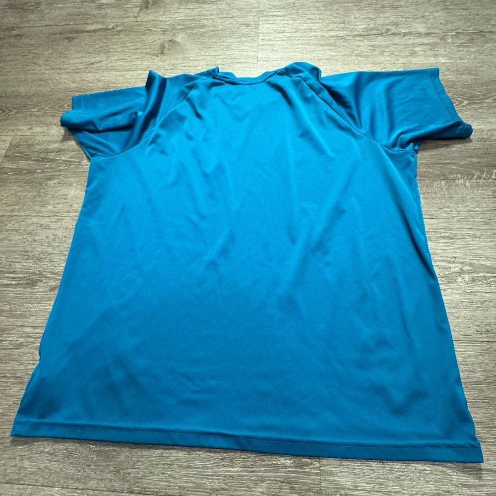 Nike Shirt Adult‎ Large Blue Swim UPF 40 Short Sleeve Performance Tee Surf Adult